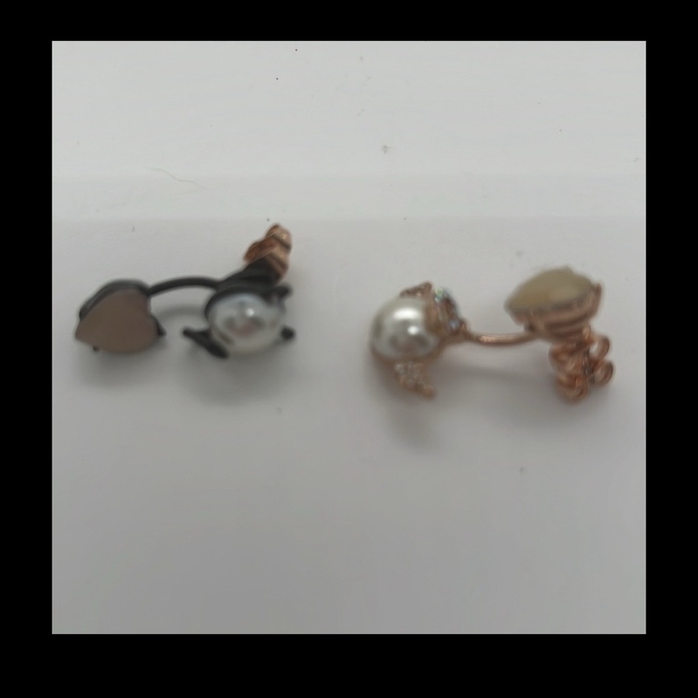 Betsy Johnson pearl critters angel devil multi earrings